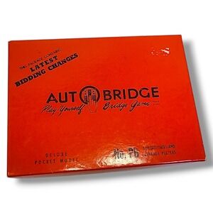 Vintage Autobridge Deluxe Pocket Model No PB Play Yourself Card Game w/ Sheets